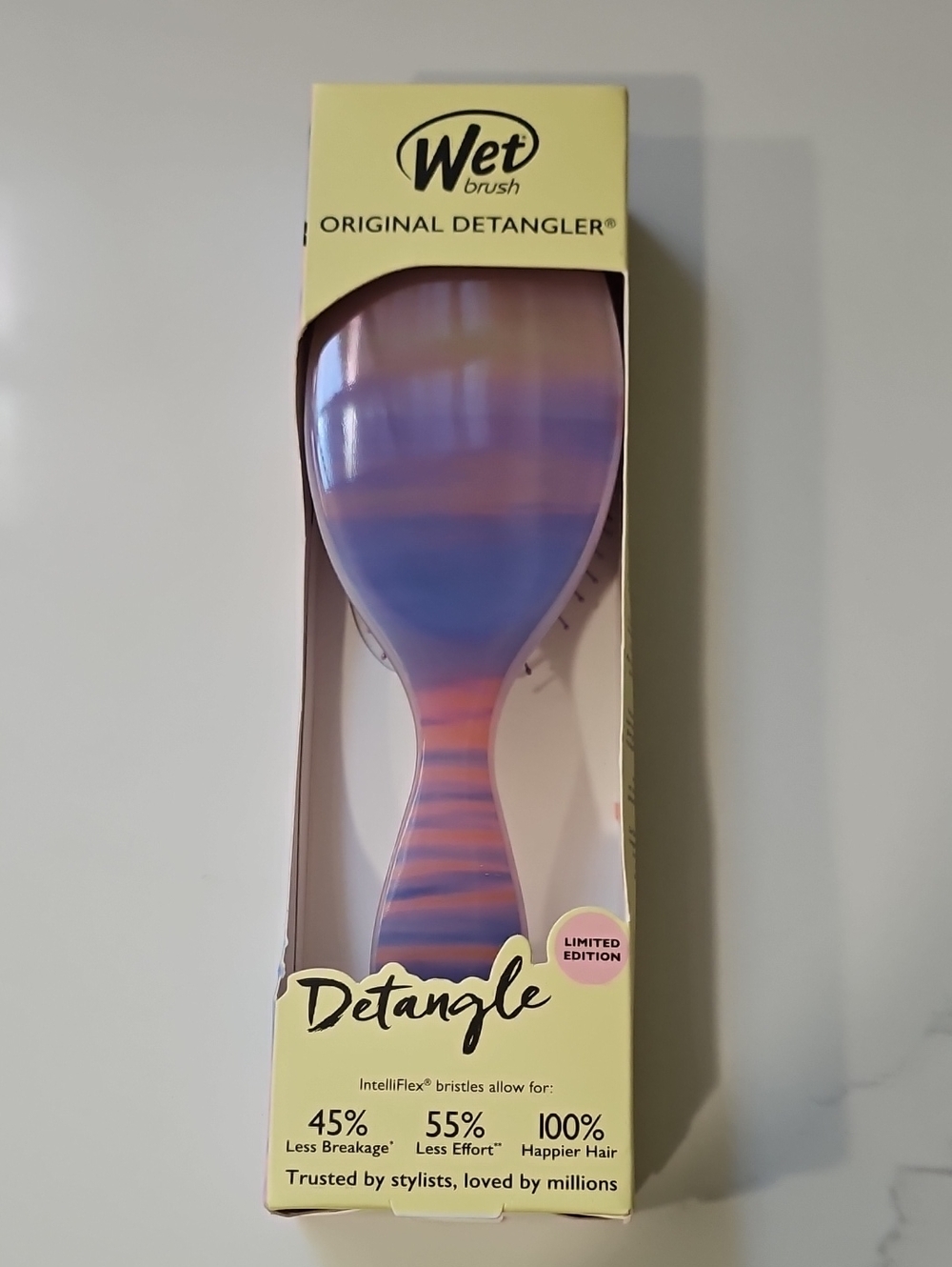 Limited Edition Purple & Pink Original Detangler Brush By Wet, New